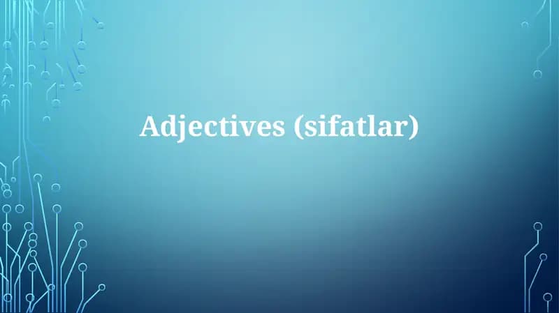 Tasviriy sifatlar