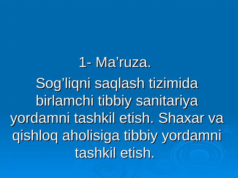 Salomatlikni muhofazalash