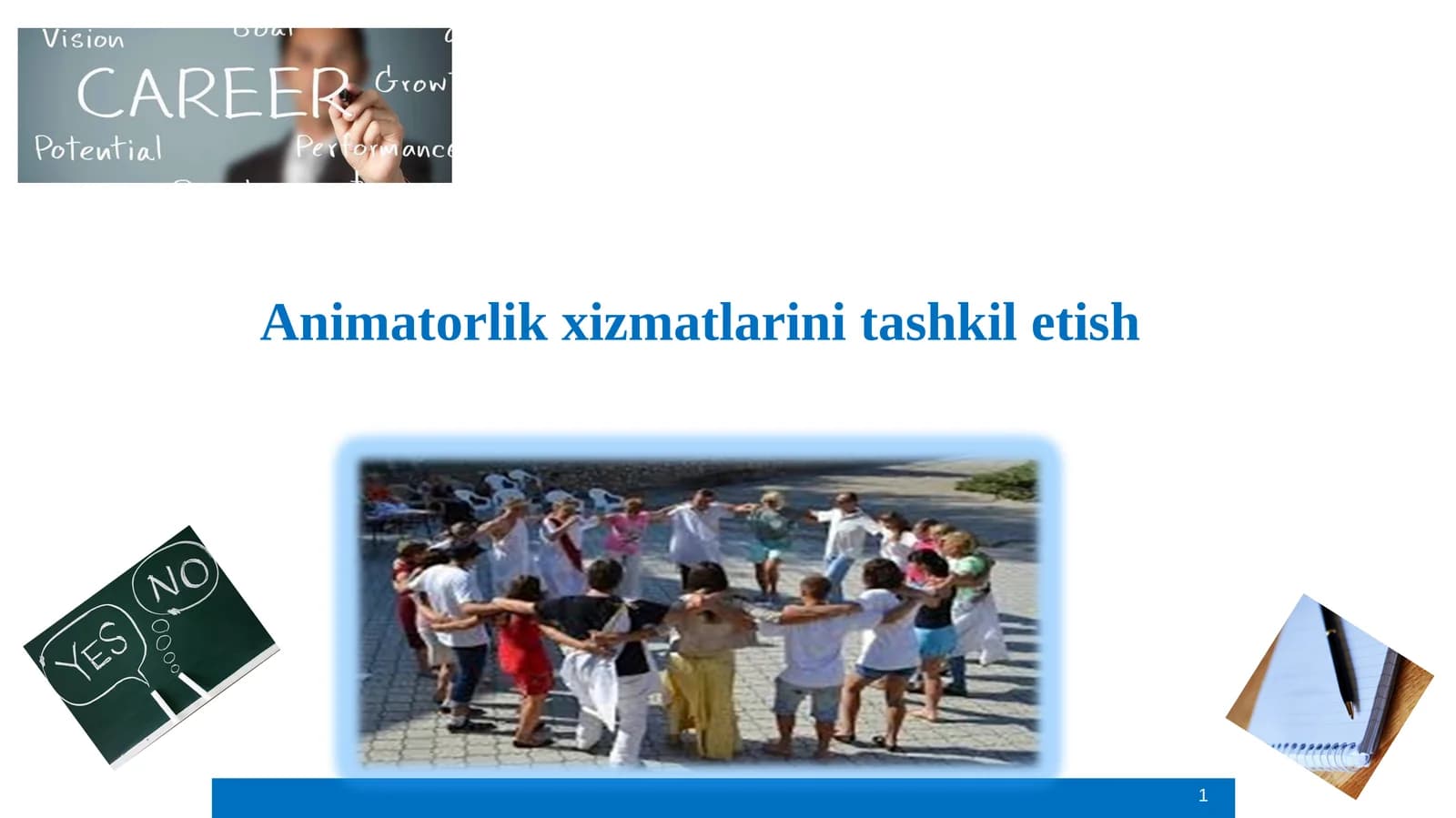 Animatorlik xizmatlarini tashkil etish