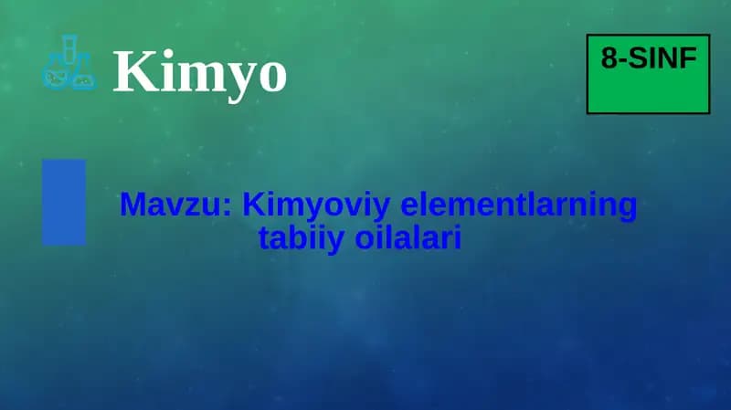 Kimyoviy elementlarning tabiiy oilalari