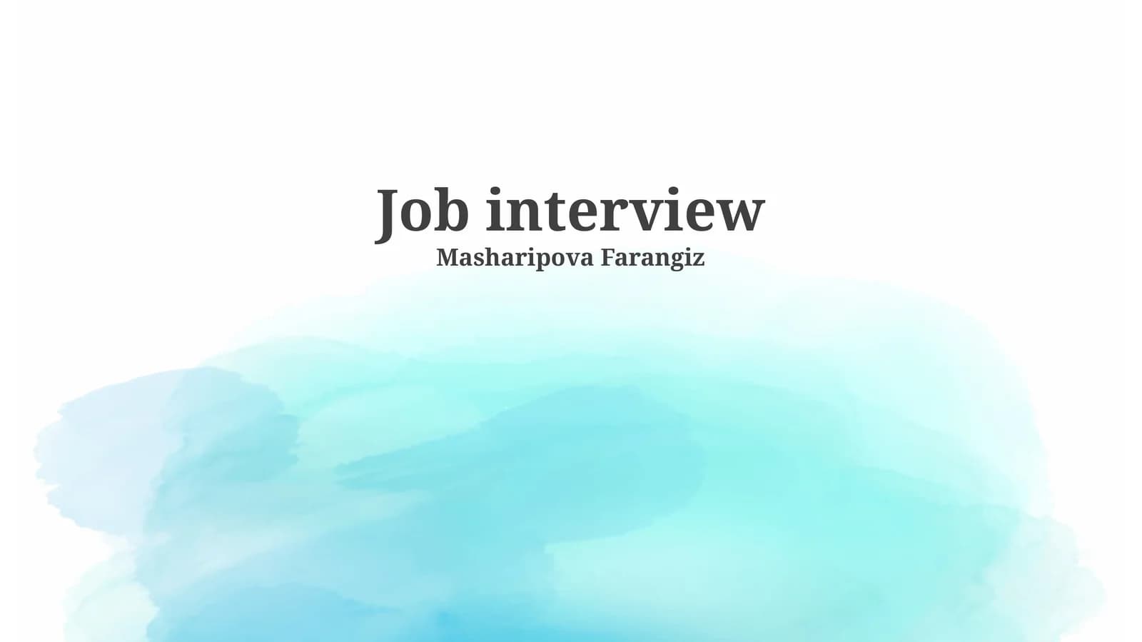 Job interview