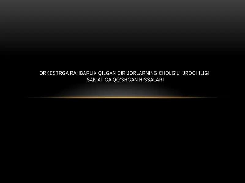 Dirijorlik san’ati tarixi