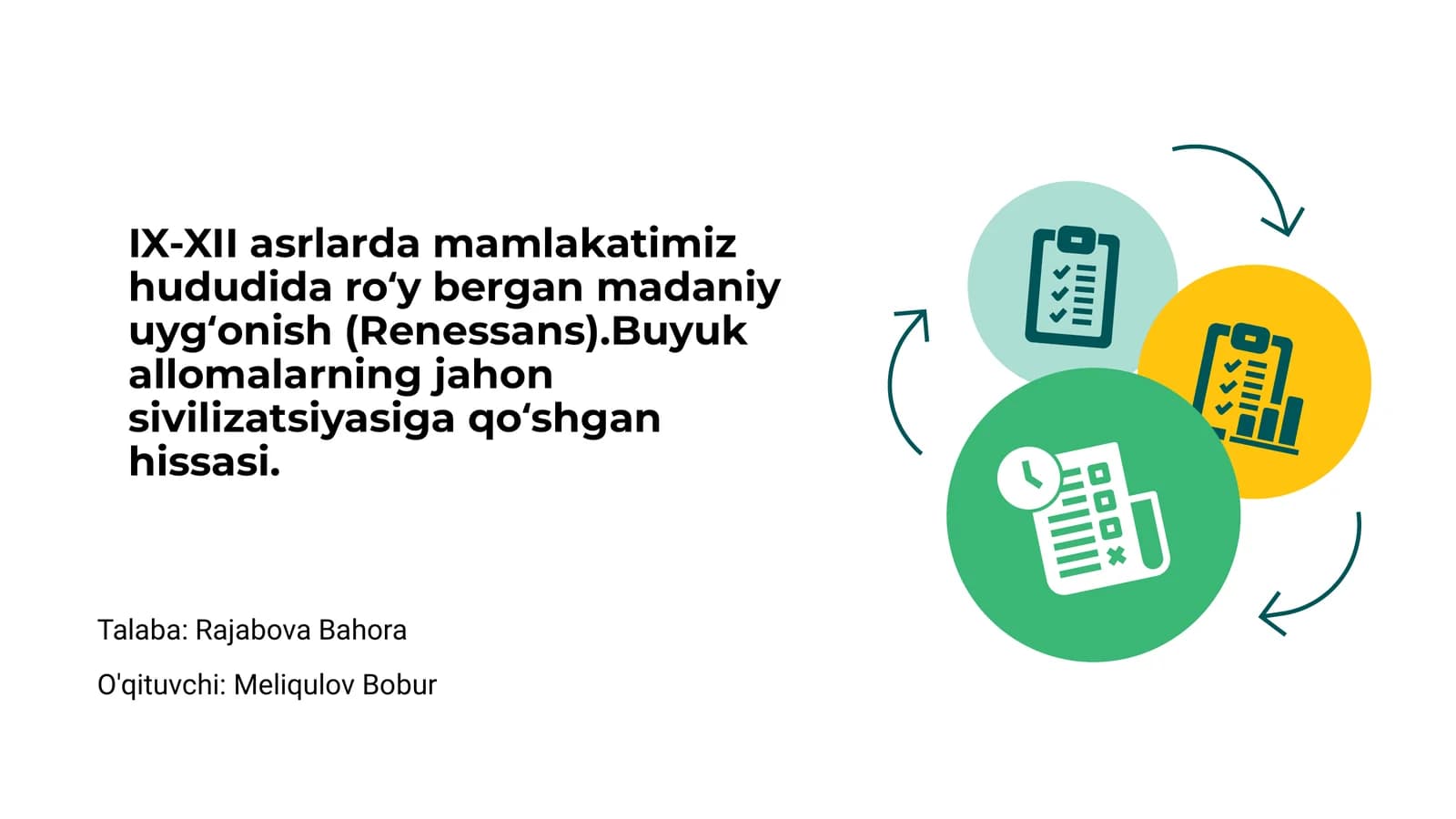 Katta Madaniy Uyg‘onish Zamoni: Kirish