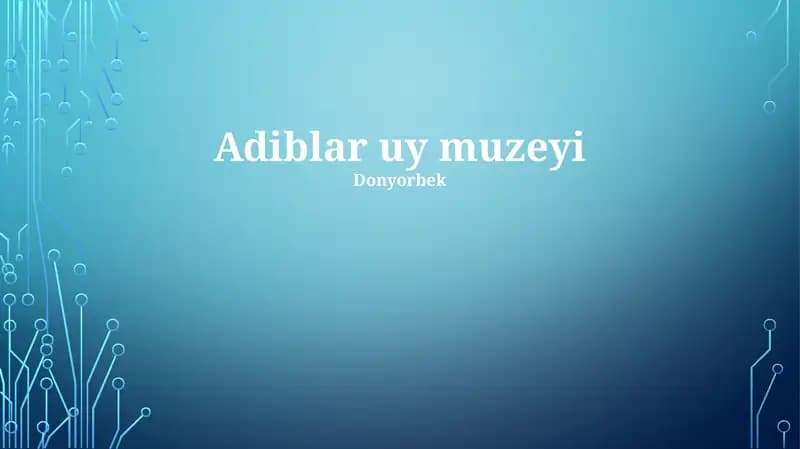 Adiblar uy muzeyi
