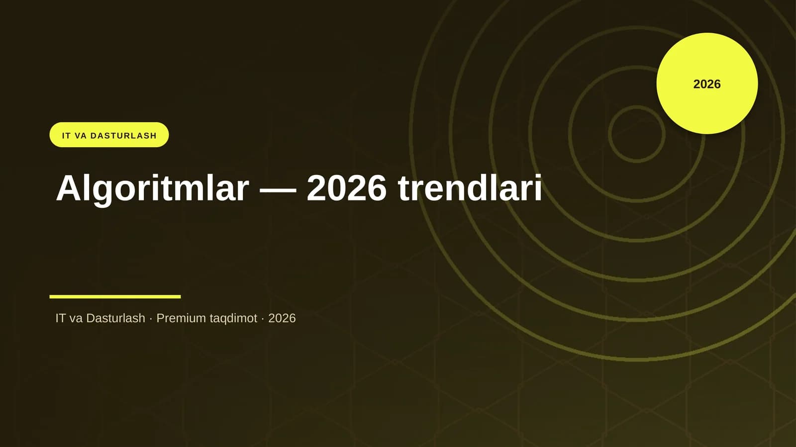 Algoritmlar — 2026 trendlari