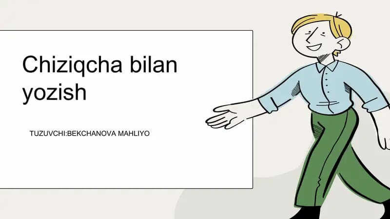 chiziqcha bilan yozish