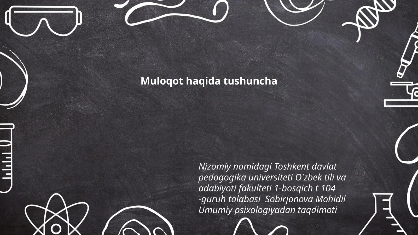 Umumiy psixologiyadan taqdimoti