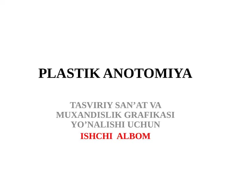 PLASTIK ANOTOMIYA
