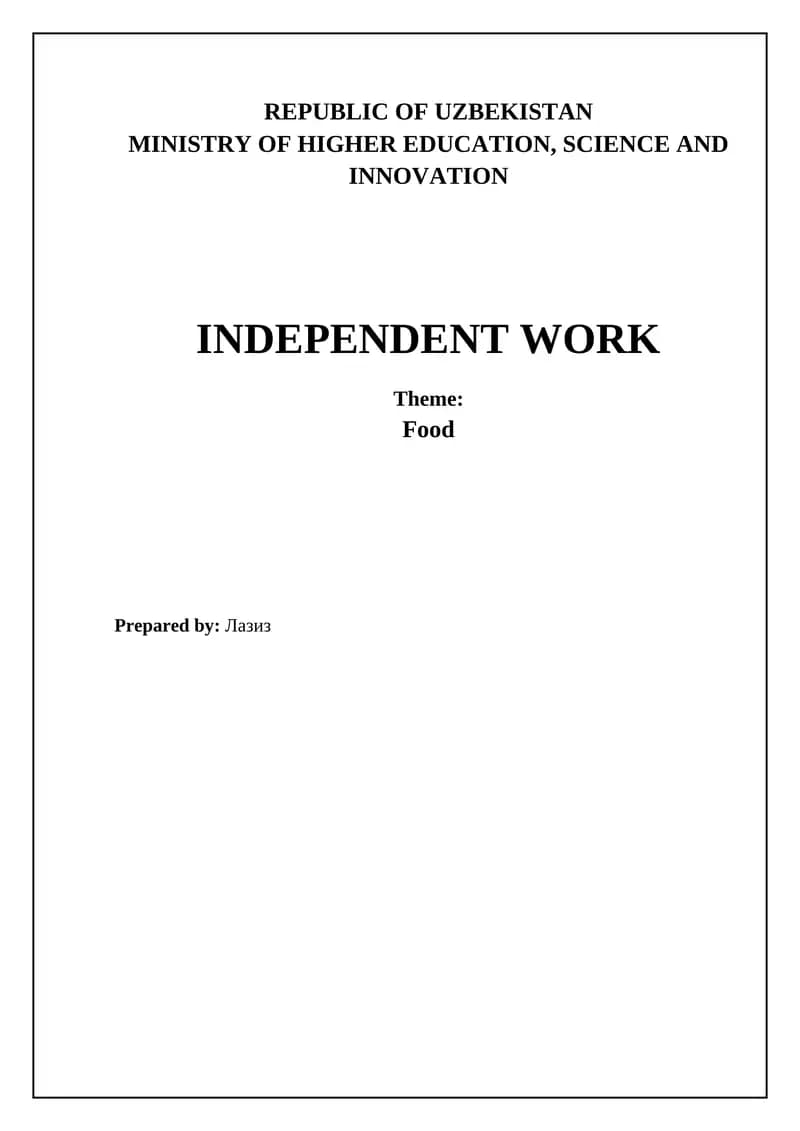 Food: From Farm to Fork