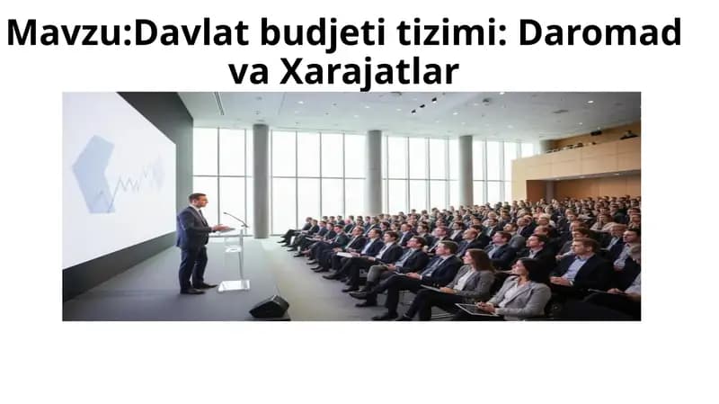 Davlat budjeti tizimi: Daromad va Xarajatlar