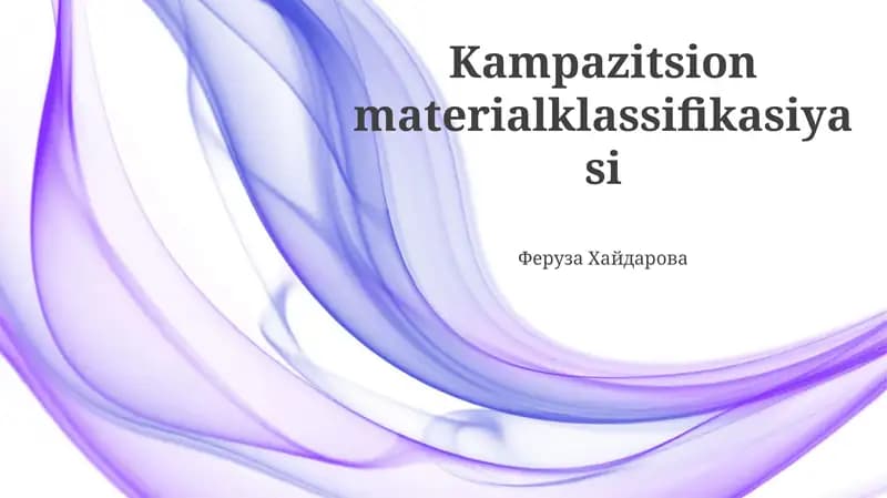 Kampazitsion materialklassifikasiyasi