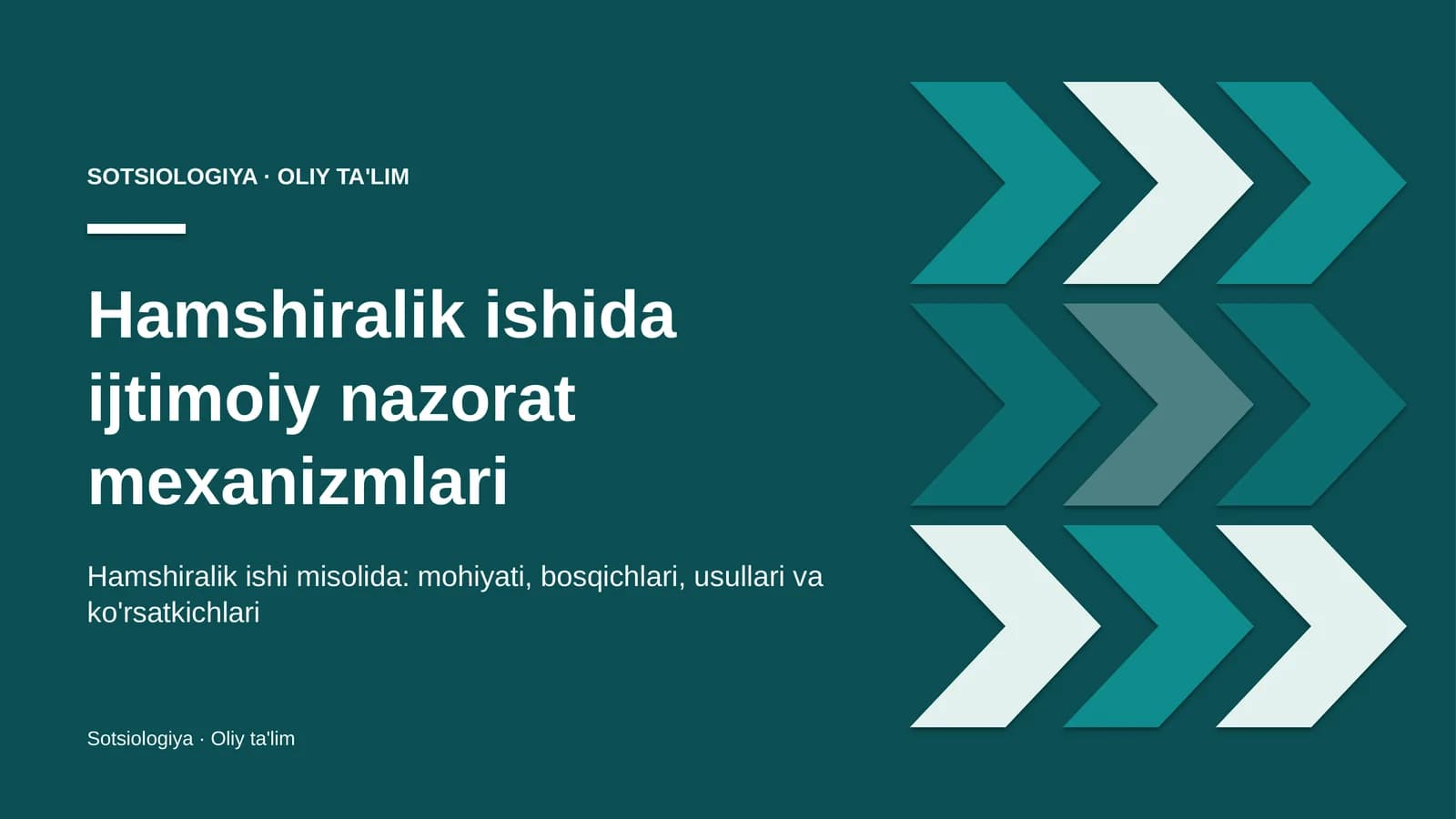 Hamshiralik ishida ijtimoiy nazorat mexanizmlari