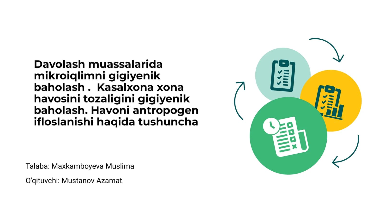 Davolash muassasalarida mikroiqlim shartlari