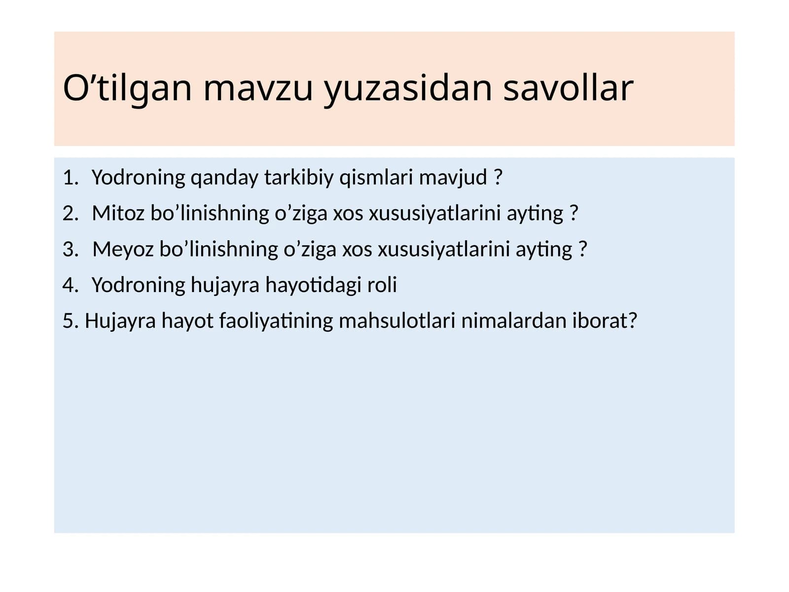 O’simlikto‘qimalari