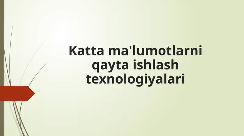 Ma'lumotlar tahlil qilish usullari