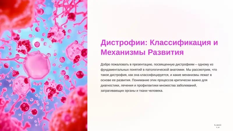Дистрофия. Классификация и механизмы.