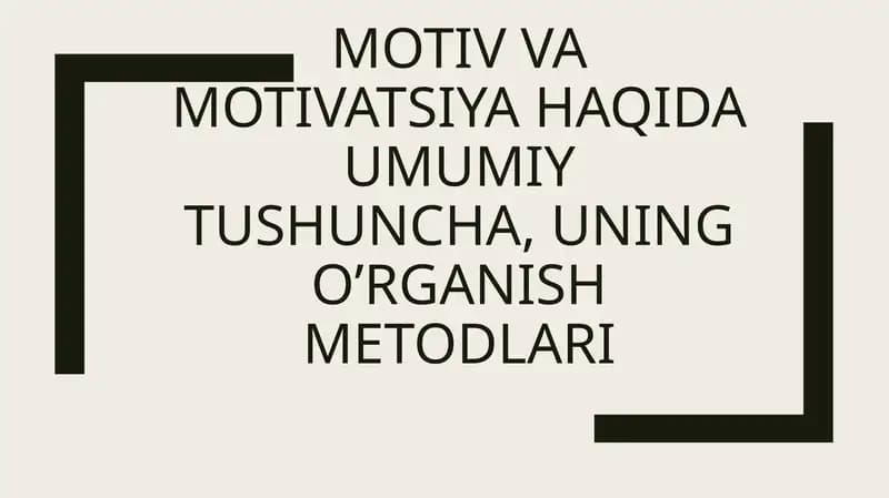 Motivatsiya
