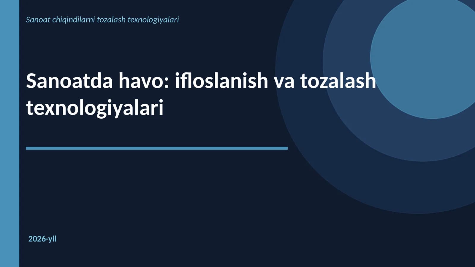Sanoat chiqindilarni tozalash texnologiyalari