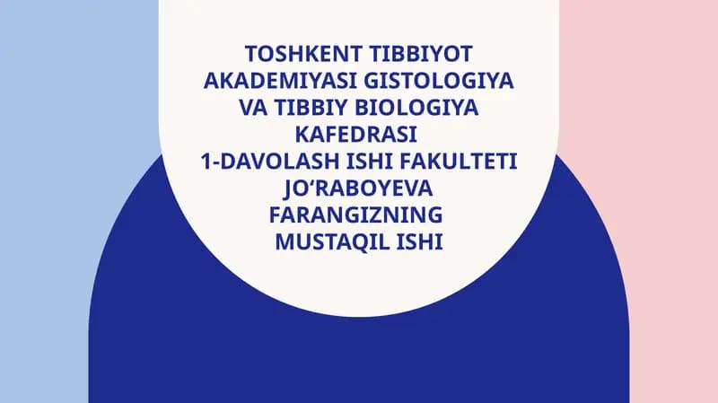 TIBBIYOT PARAZITOLOGIYASI