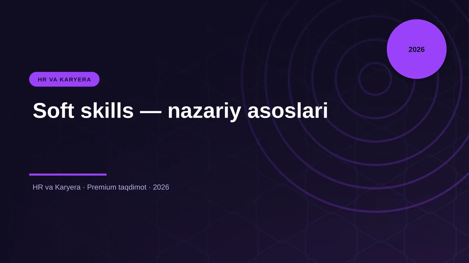 Soft skills — nazariy asoslari
