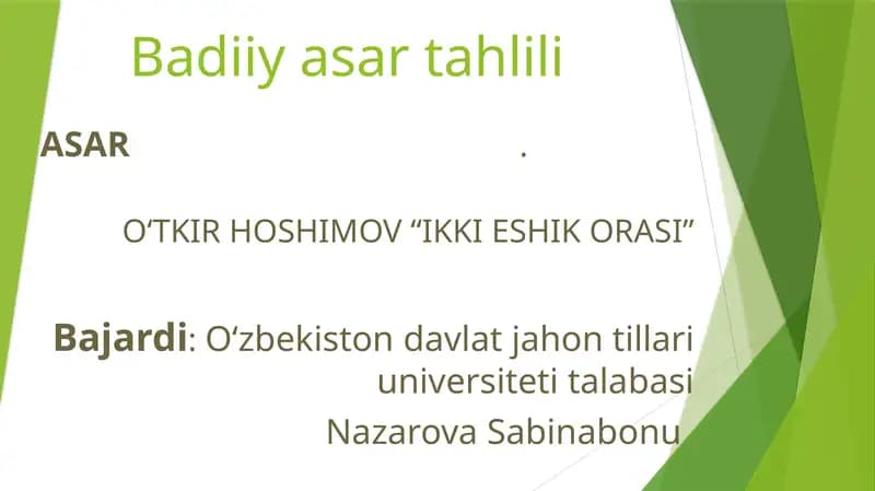 Ikki Eshik Orasi