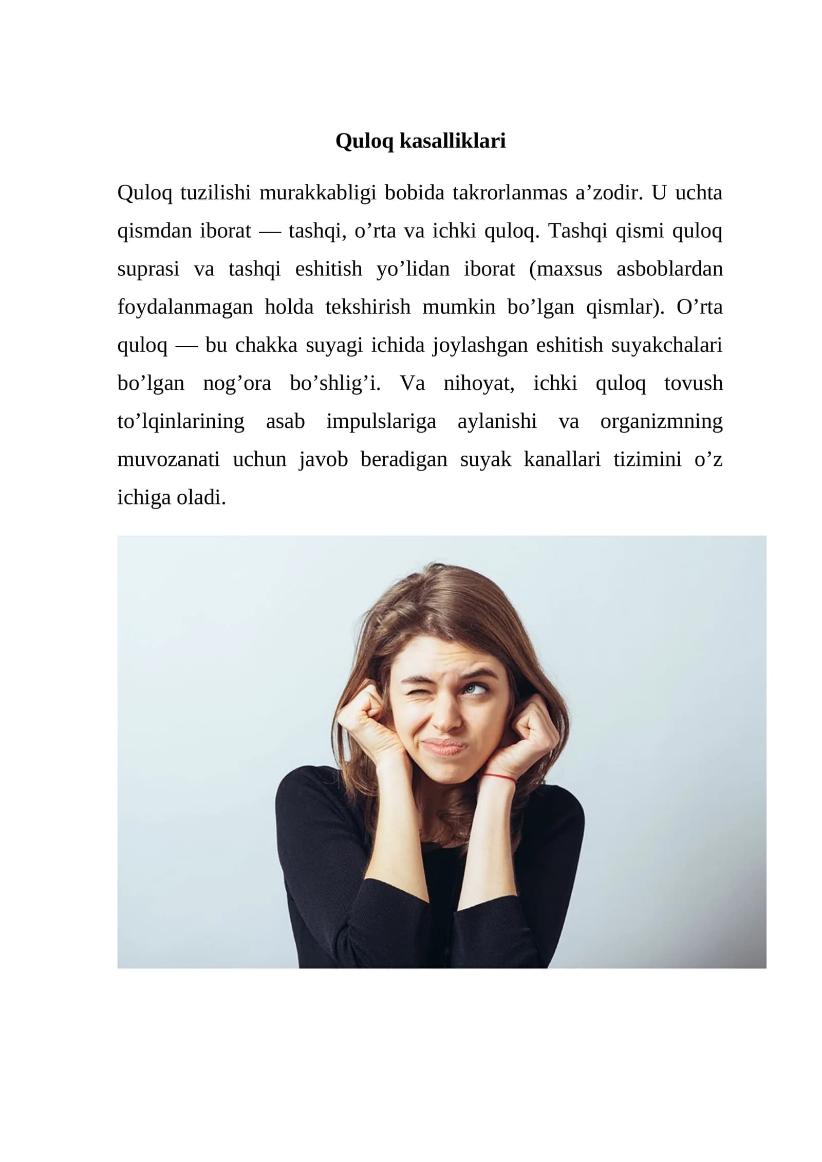 Quloq kasalliklari