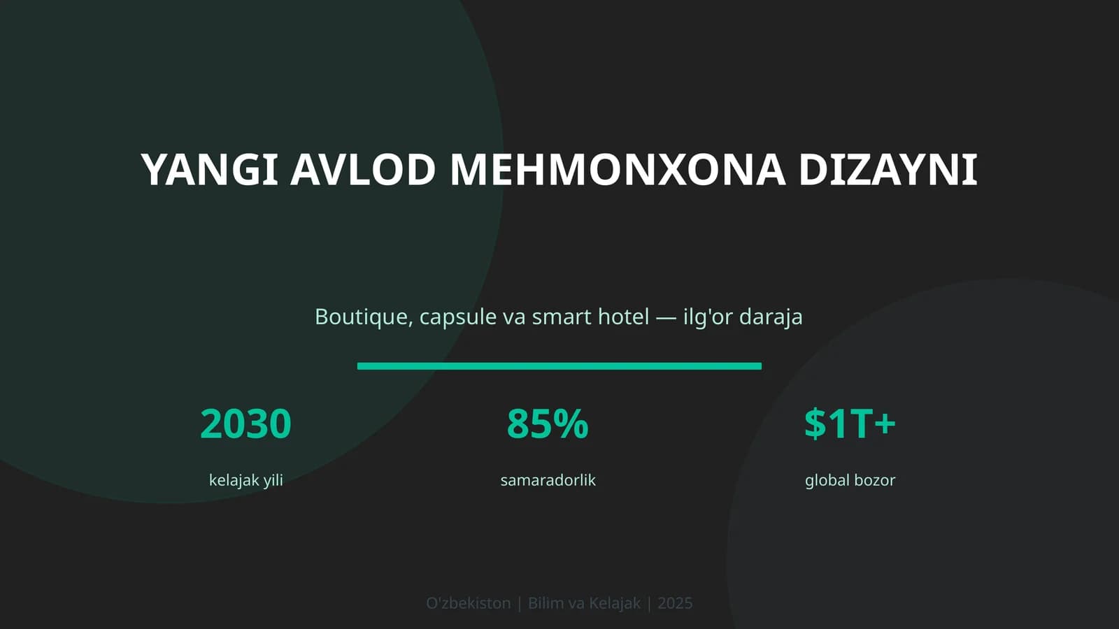 Yangi avlod mehmonxona dizayni