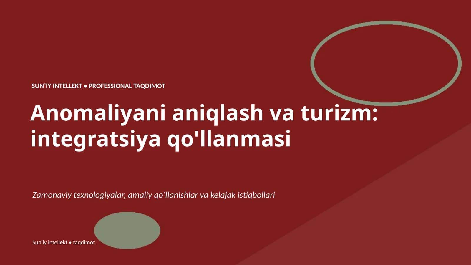 Anomaliyani aniqlash va turizm: integratsiya qo'llanmasi