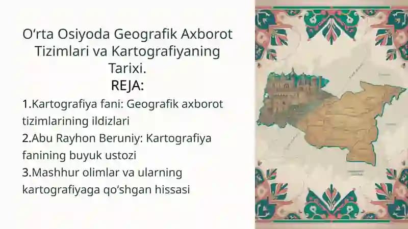 Geografik Axborot Tizimlari va Kartografiyaning Tarixi