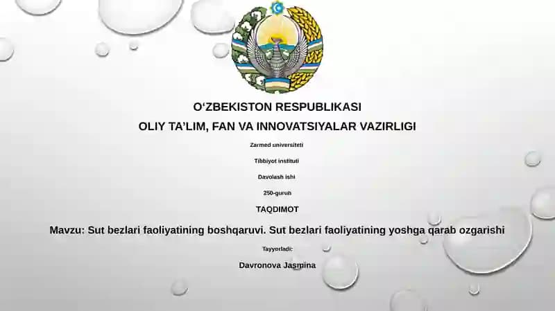 Sut bezlari faoliyatining boshqaruvi