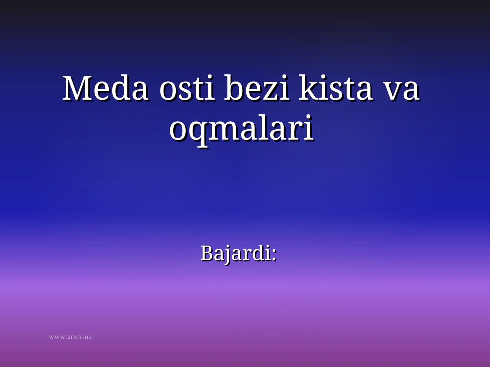Meda osti bezi kista va oqmalari