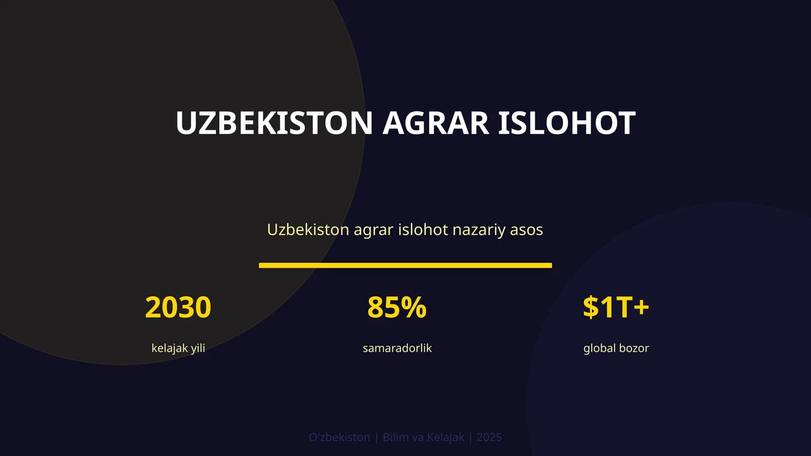 Uzbekiston agrar islohot