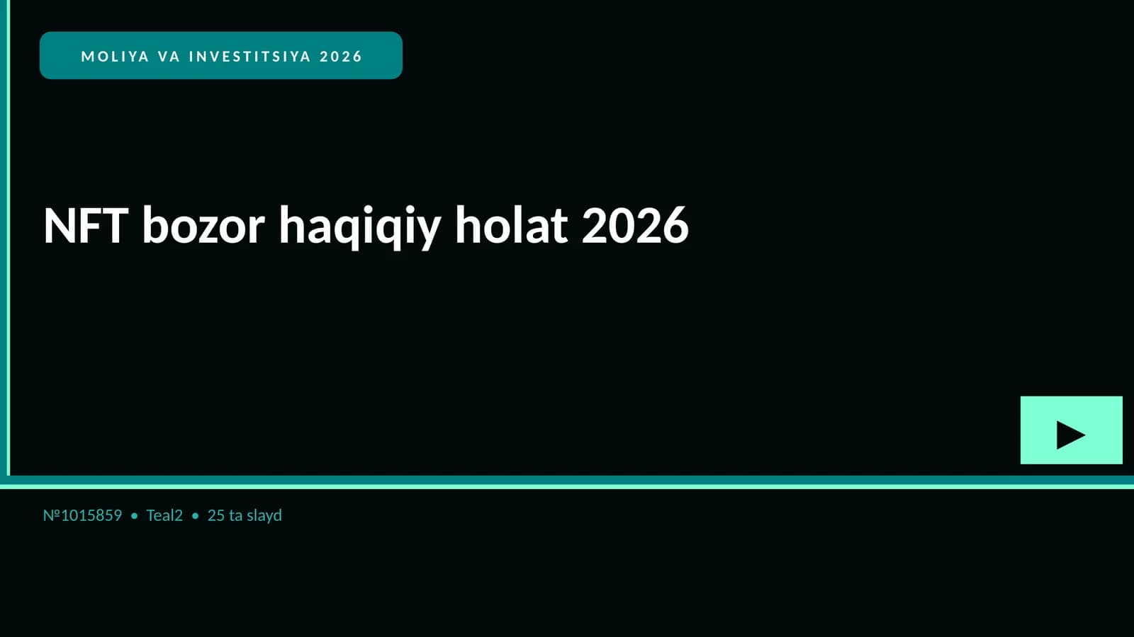 NFT bozor haqiqiy holat 2026