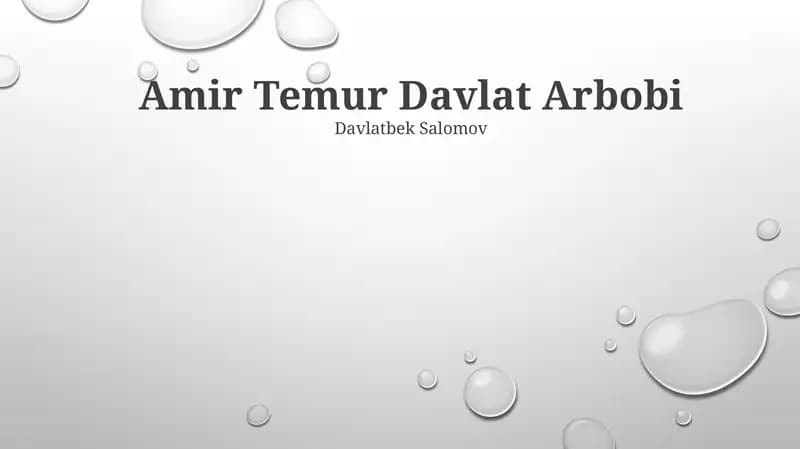 Amir Temur Davlat Arbobi
