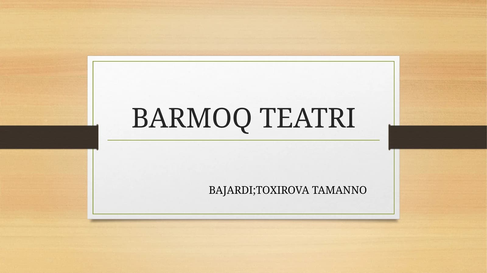 BARMOQ TEATRI