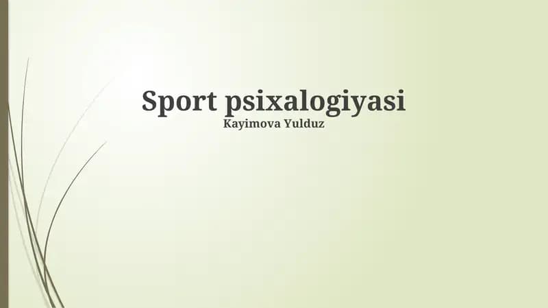Sport psixalogiyasi