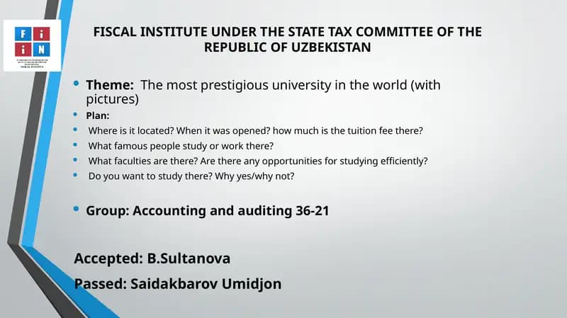 The most prestigious university in the world