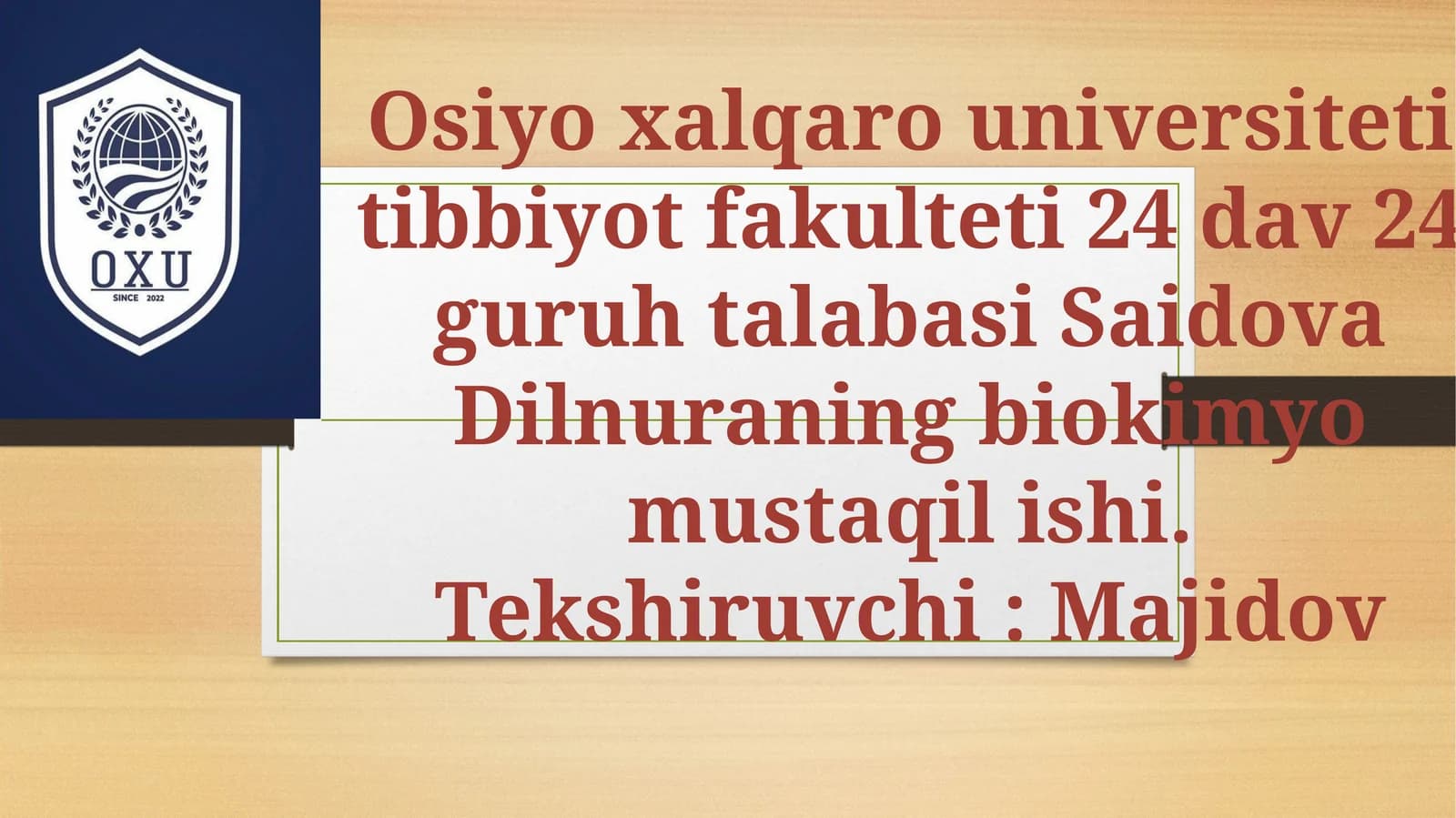OQSIL BIOSINTEZI INGIBITORLARI