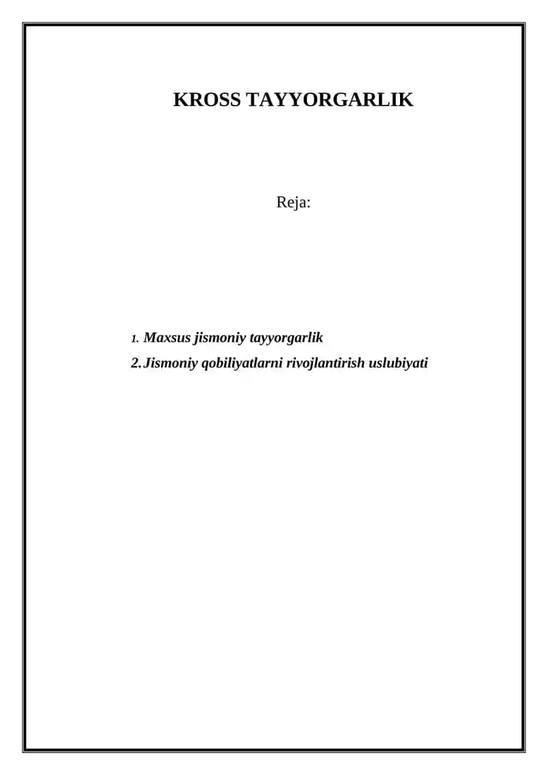 Jismoniy tayyorgarlik