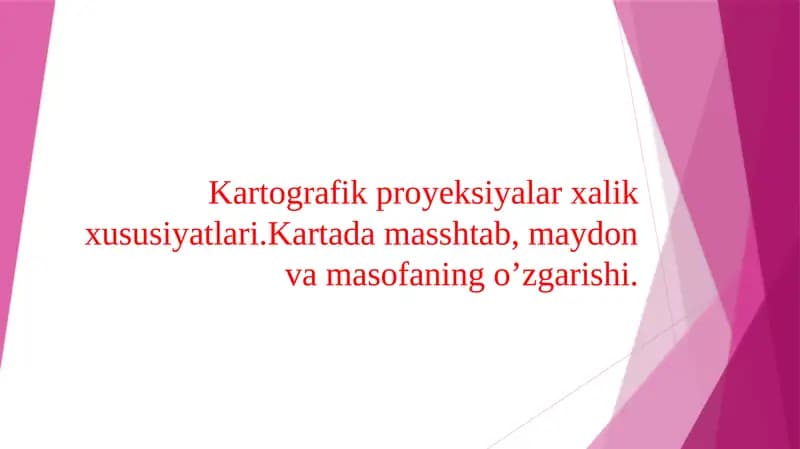 Kartografik proyeksiyalar