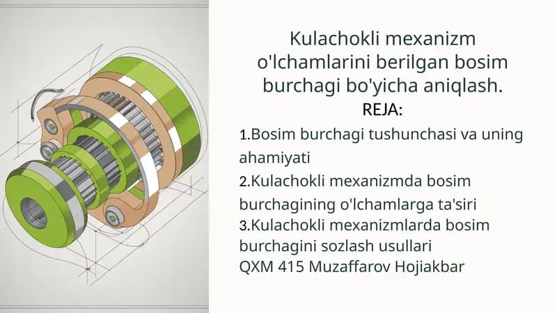 Kulachokli Mexanizm