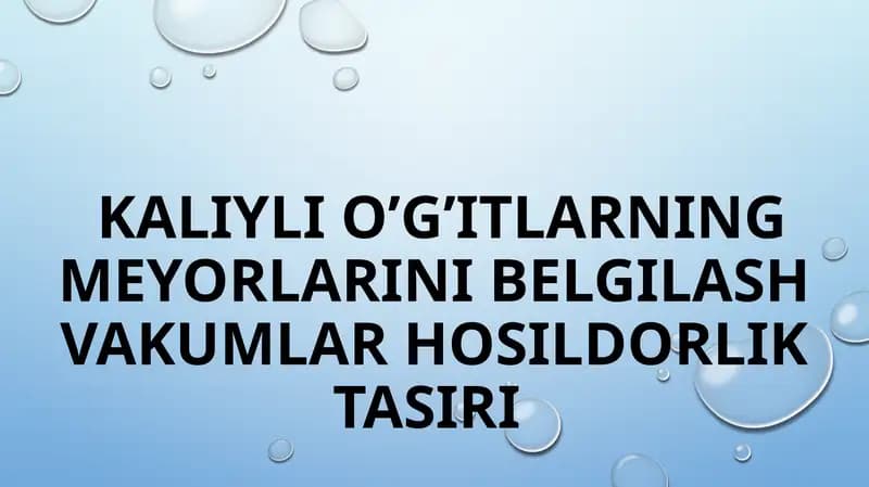 Kaliyli o’g’itlar