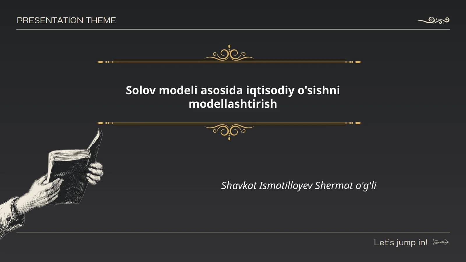 Solov modeli asosida iqtisodiy o'sishni modellashtirish
