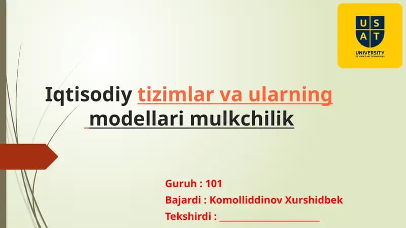 Iqtisodiy faoliyat ma'lumoti