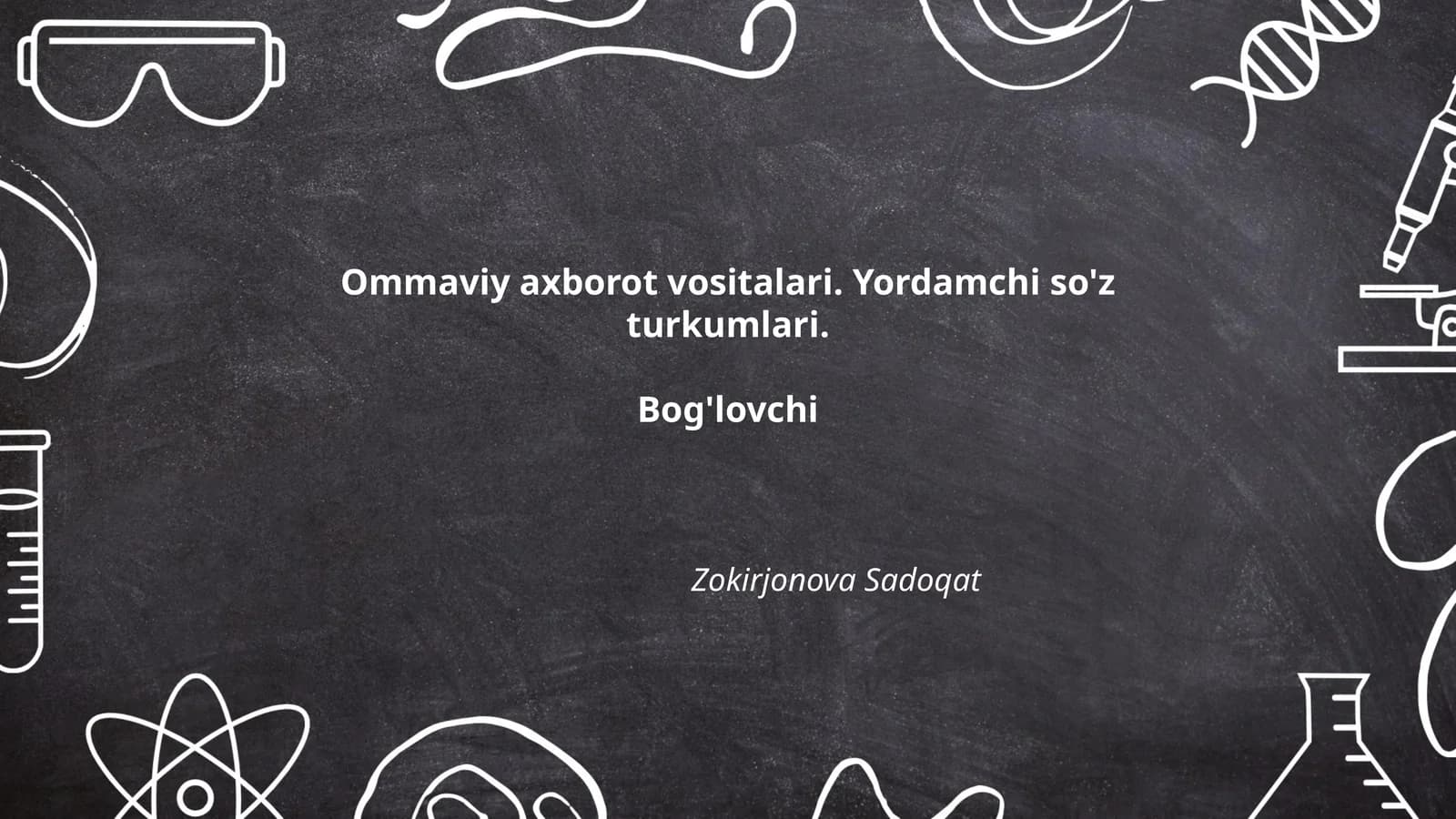 Ommaviy axborot vositalari. Yordamchi so'z turkumlari