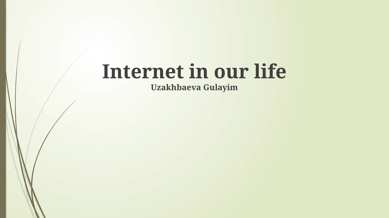 Internet in our life