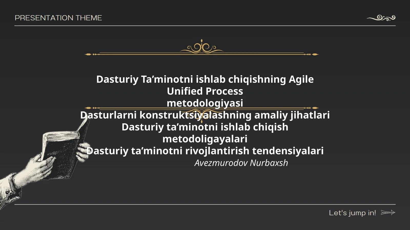Dasturiy Ta’minotni ishlab chiqishning Agile Unified Process metodologiyasi