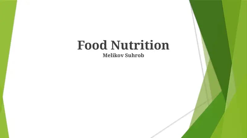 Food Nutrition