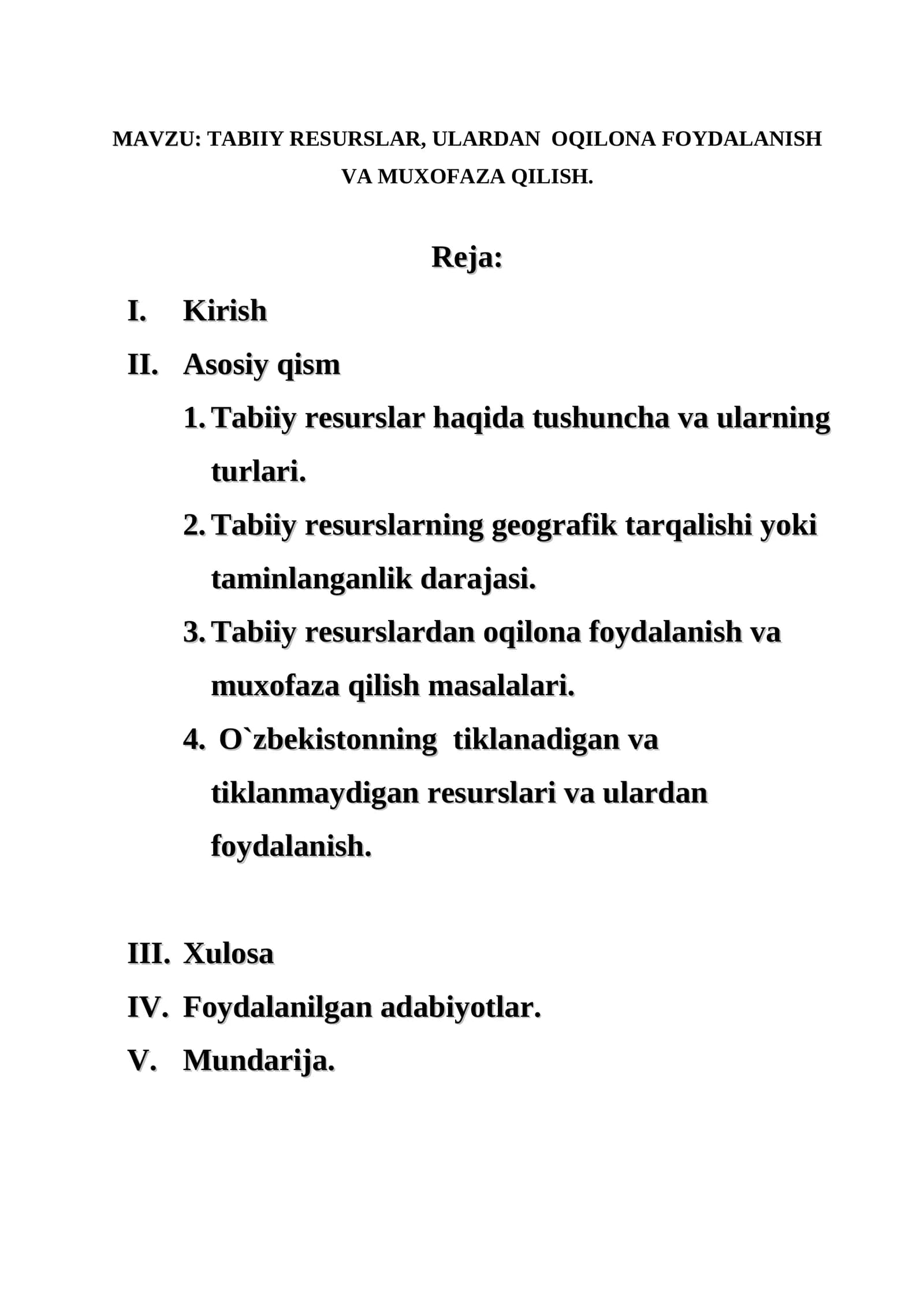 Tabiiy resurslar