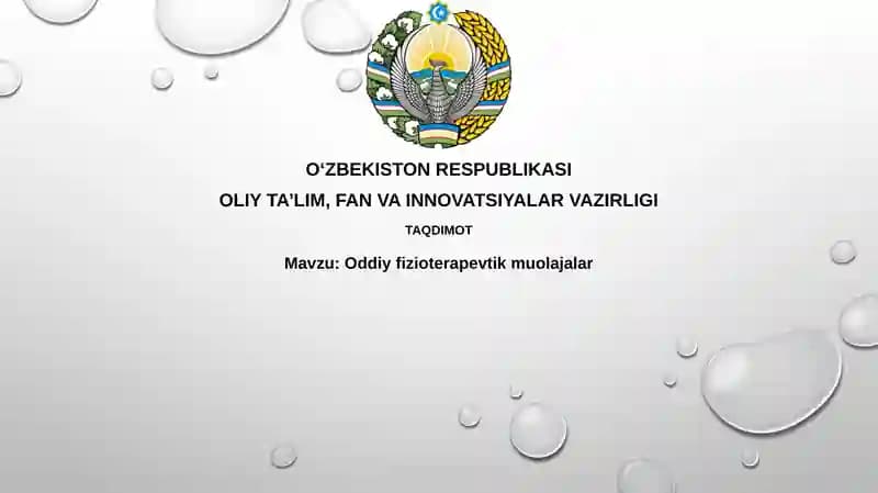 Oddiyfizioterapevtikmuolajalar